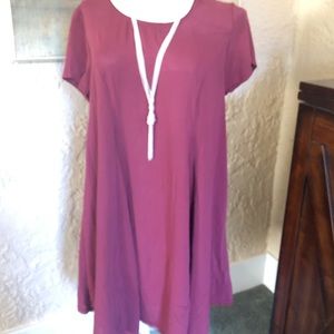 Silence noise dark dusty pink summer dress